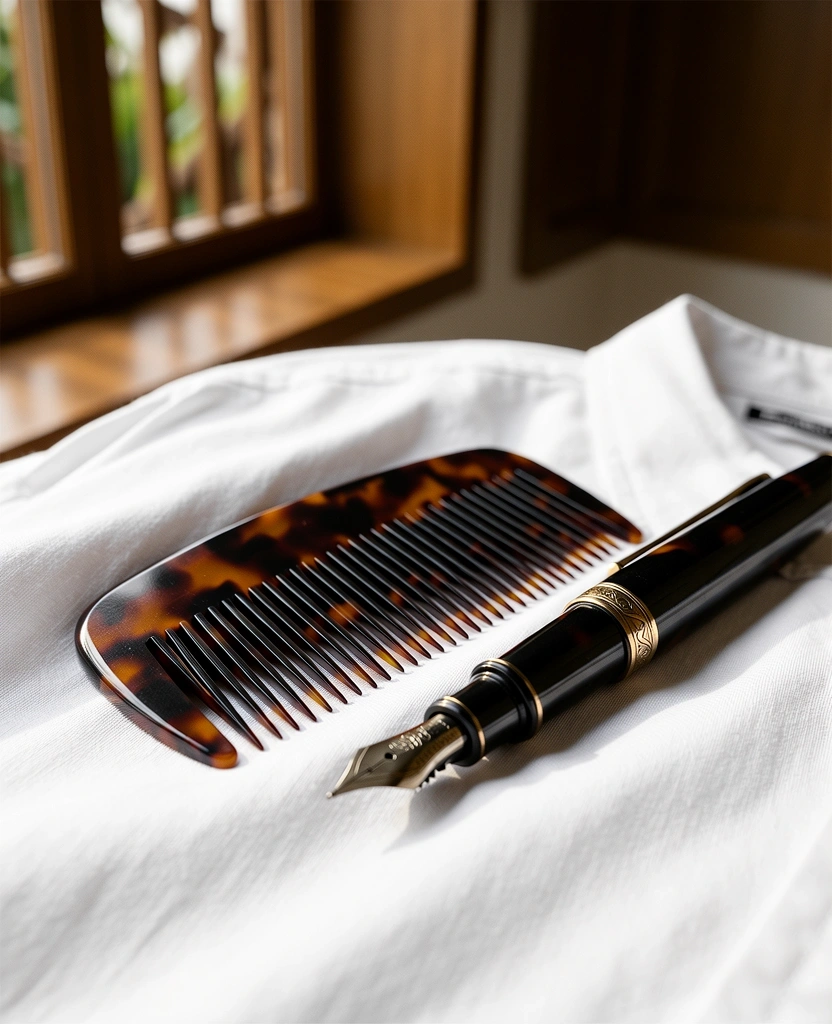 Macro detail of grooming and style objects